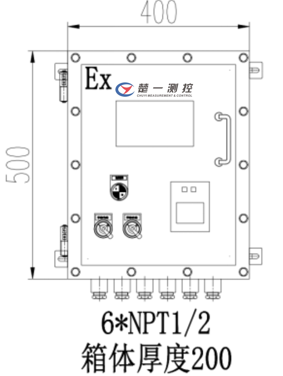 在線光譜儀防爆箱尺寸圖
