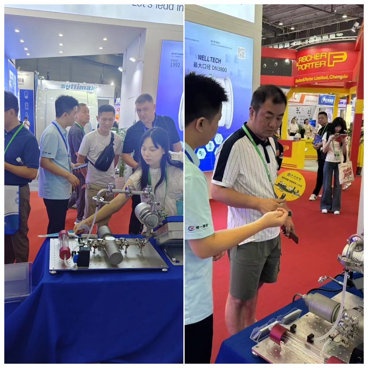 楚一測控展臺盛況